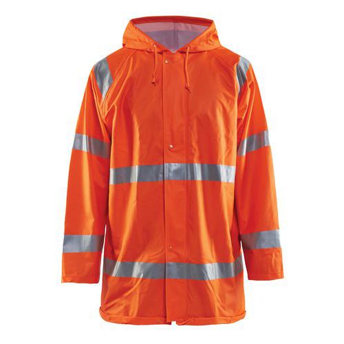 Veste De Pluie Haute Visibilité Niveau 1 Orange Taille L
