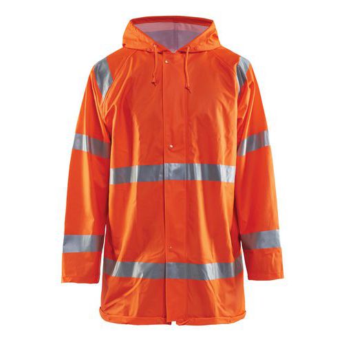 Veste De Pluie Haute Visibilité Niveau 1 Orange Taille Xs