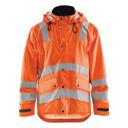Veste De Pluie Haute Visibilité Niveau 3 Orange Taille M