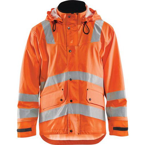 Veste De Pluie Haute Visibilité Niveau 3 Orange Taille Xs