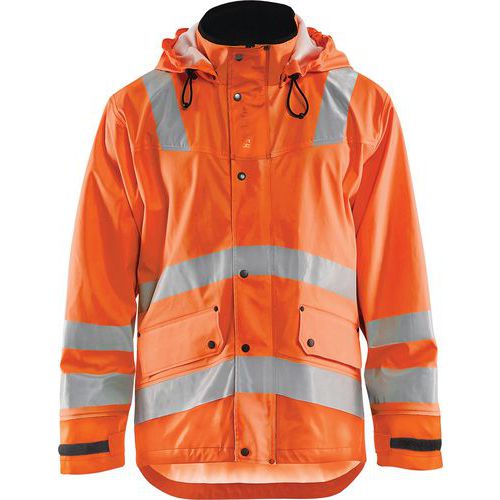 Veste De Pluie Haute Visibilité Niveau 3 Orange Taille Xxl