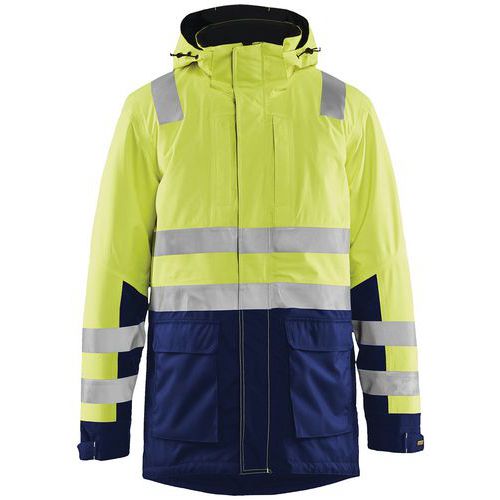 Parka Haute-visibilité Jaune Fluorescent/marine Taille 4xl