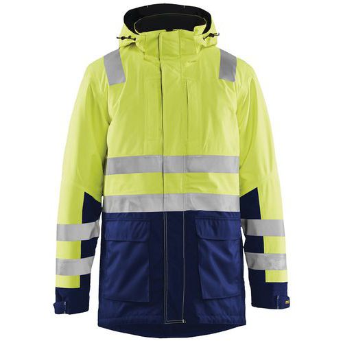 Parka Haute-visibilité Jaune Fluorescent/marine Taille Xxxl