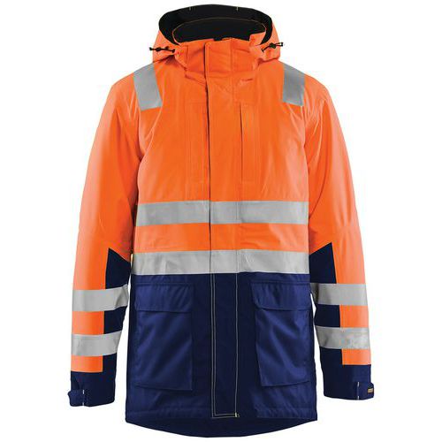 Parka Haute-visibilité Orange Fluorescent/marine Taille Xl