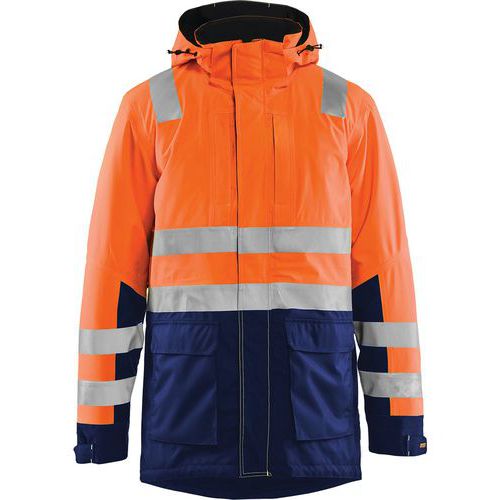 Parka Haute-visibilité Orange Fluorescent/marine Taille Xxl