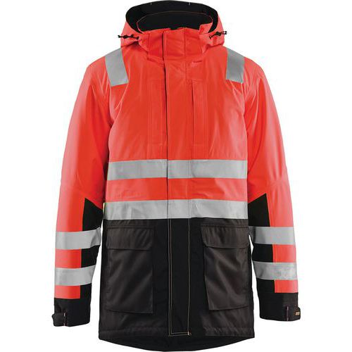 Parka Haute-visibilité Rouge Fluorescent/noir Taille Xxl