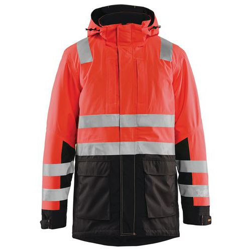 Parka Haute-visibilité Rouge Fluorescent/noir Taille Xxxl