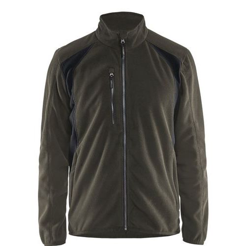 Veste Micropolaire Vert Olive/noir Taille 4xl