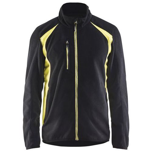 Veste Micropolaire Noir/jaune Fluorescent Taille L