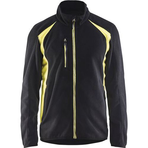 Veste Micropolaire Noir/jaune Fluorescent Taille S