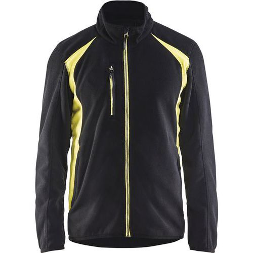 Veste Micropolaire Noir/jaune Fluorescent Taille Xxl