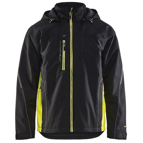 Veste De Travail Hardshell Noir/jaune Fluorescent Taille 4xl