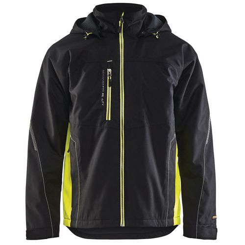 Veste De Travail Hardshell Noir/jaune Fluorescent Taille L