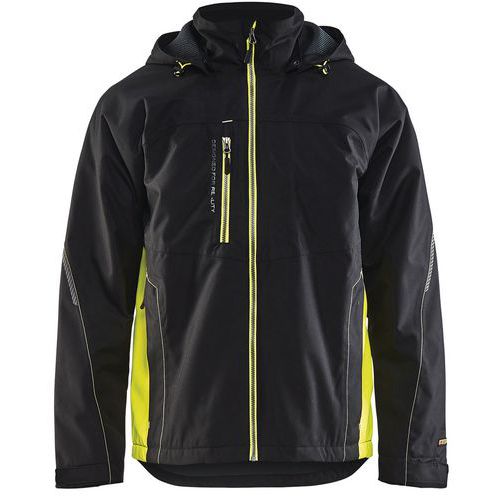 Veste De Travail Hardshell Noir/jaune Fluorescent Taille M