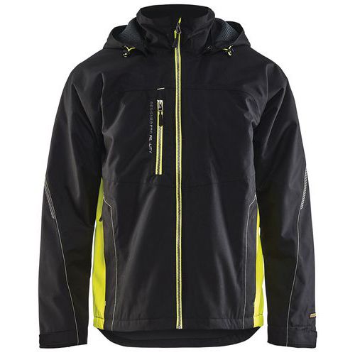 Veste De Travail Hardshell Noir/jaune Fluorescent Taille S