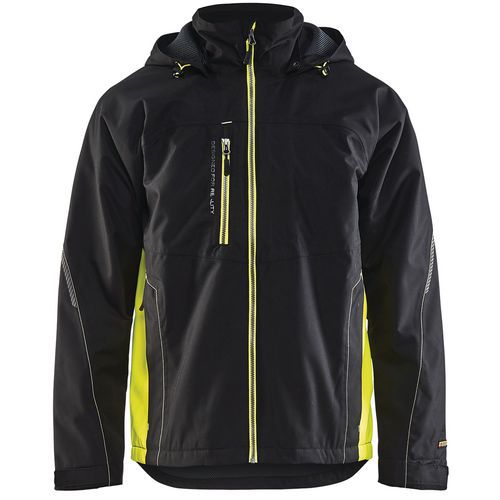 Veste De Travail Hardshell Noir/jaune Fluorescent Taille Xxl