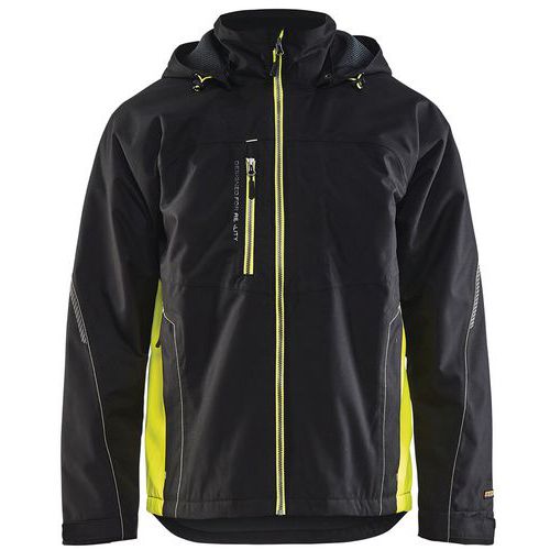 Veste De Travail Hardshell Noir/jaune Fluorescent Taille Xxxl