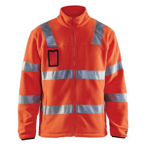 Veste Polaire Haute Visibilité Rouge Fluorescent Taille Xs