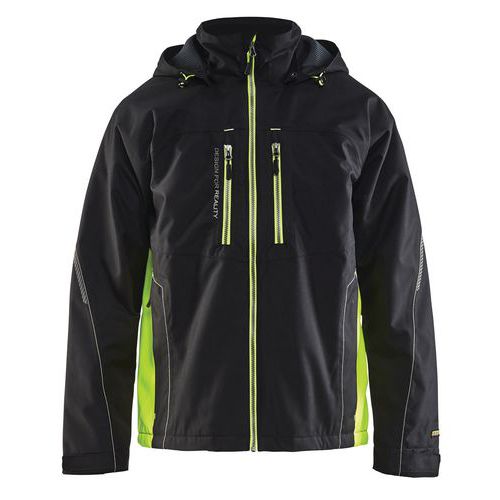 Veste Hiver Technique Noir/jaune Fluorescent Taille Xl