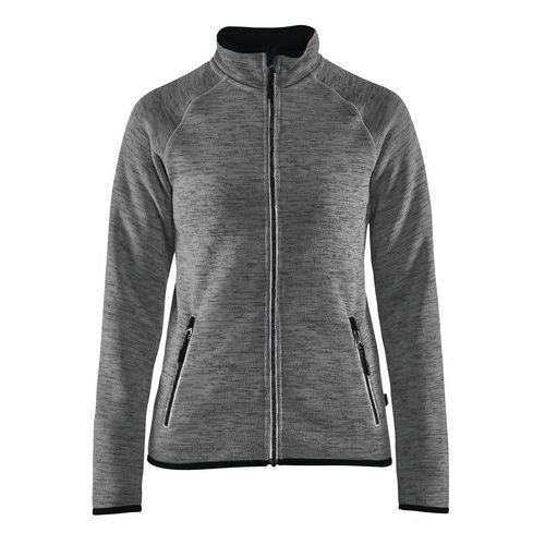 Veste De Travail Tricotée Femme Gris Anthracite/blanc Taille Xxxl
