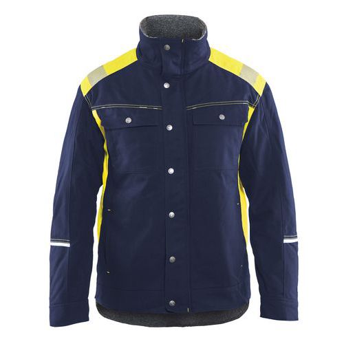 Veste De Travail Artisan Hiver Marine/jaune Fluorescent Taille M