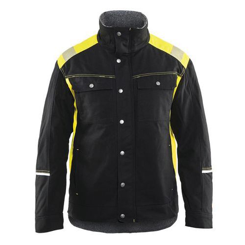 Veste De Travail Artisan Hiver Noir/jaune Fluorescent Taille M