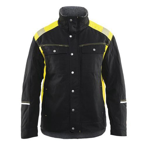 Veste De Travail Artisan Hiver Noir/jaune Fluorescent Taille Xl
