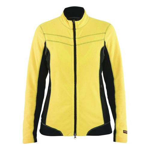 Veste Micropolaire Femme Jaune Fluorescent/noir Taille Xl