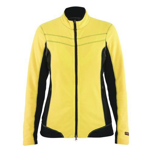 Veste Micropolaire Femme Jaune Fluorescent/noir Taille Xxxl