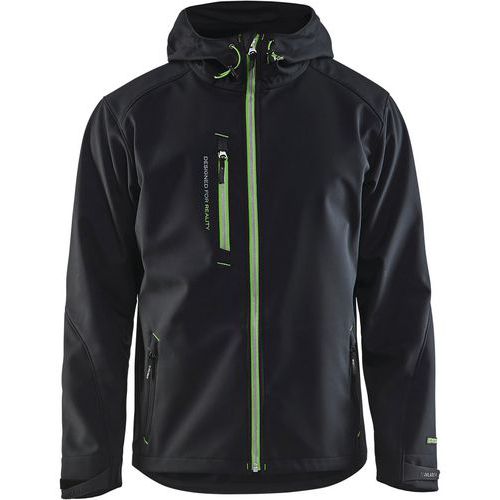 Veste Softshell à Capuche Noir/vert Taille Xs