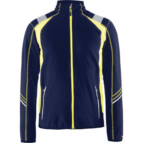 Veste Micropolaire Marine/jaune Fluorescent Taille L
