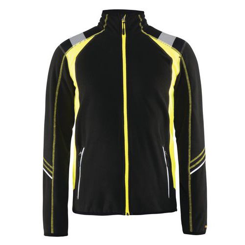 Veste Micropolaire Noir/jaune Fluorescent Taille 4xl