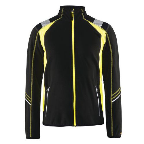 Veste Micropolaire Noir/jaune Fluorescent Taille S
