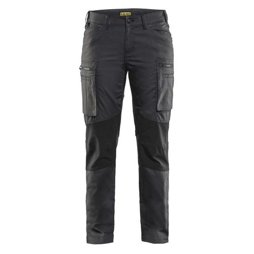 Pantalon De Travail Services Stretch Femme Gris Foncé/noir Taille 32