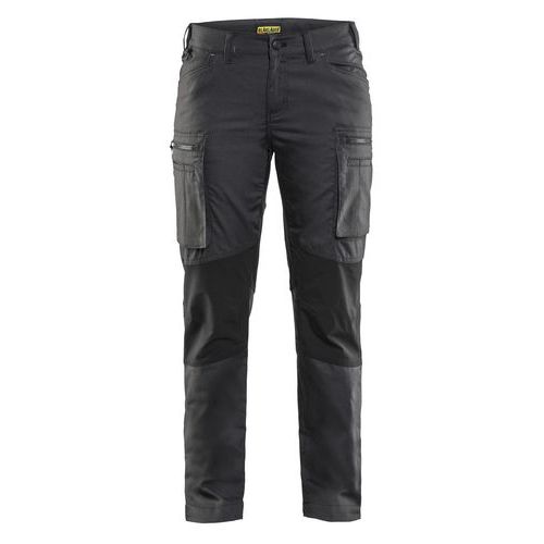 Pantalon De Travail Services Stretch Femme Gris Foncé/noir Taille 34