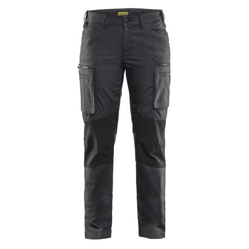 Pantalon De Travail Services Stretch Femme Gris Foncé/noir Taille 40