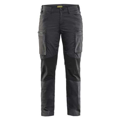 Pantalon De Travail Services Stretch Femme Gris Foncé/noir Taille 42