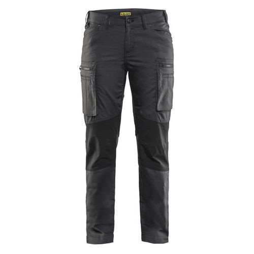 Pantalon De Travail Services Stretch Femme Gris Foncé/noir Taille 44