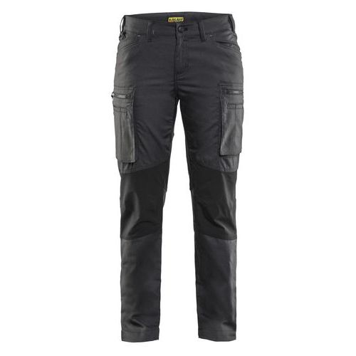 Pantalon De Travail Services Stretch Femme Gris Foncé/noir Taille 46