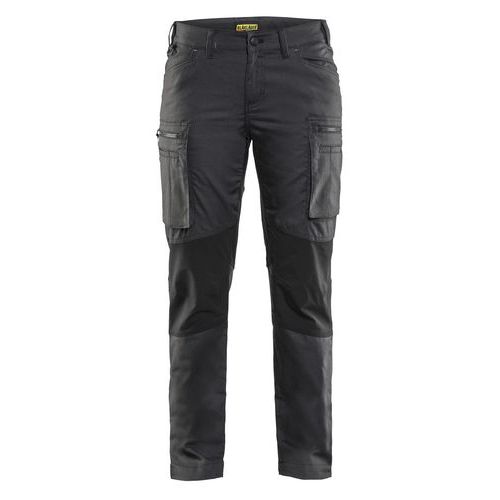 Pantalon De Travail Services Stretch Femme Gris Foncé/noir Taille 50