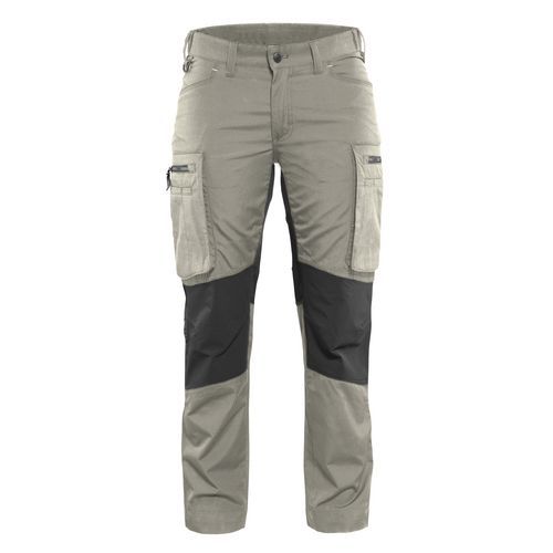 Pantalon De Travail Services Stretch Femme Beige/noir Taille 50