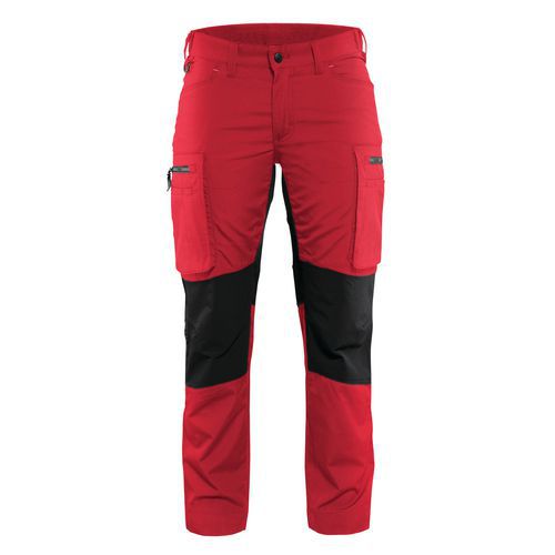 Pantalon De Travail Services Stretch Femme Rouge/noir Taille 46