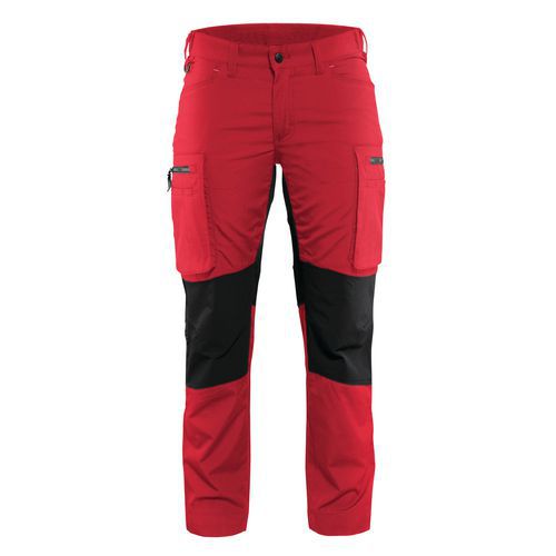 Pantalon De Travail Services Stretch Femme Rouge/noir Taille 52