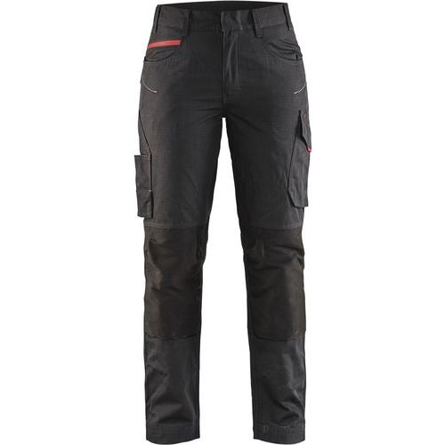 Pantalon De Travail Services Stretch Femme Noir/rouge Taille 34