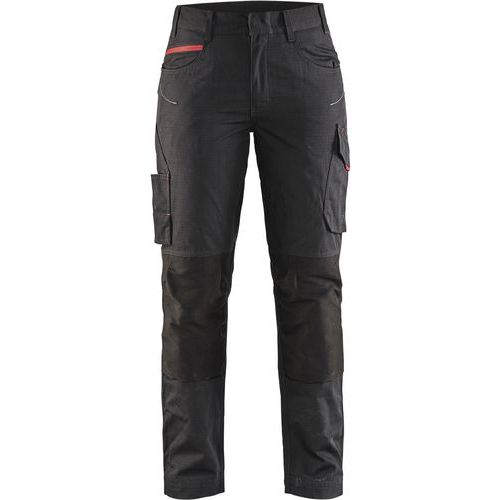Pantalon De Travail Services Stretch Femme Noir/rouge Taille 40