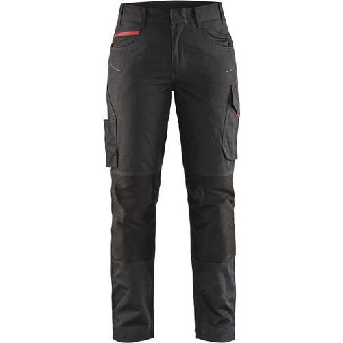 Pantalon De Travail Services Stretch Femme Noir/rouge Taille 48