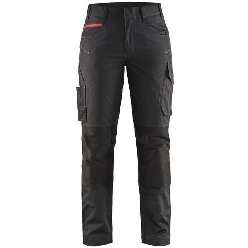 Pantalon De Travail Services Stretch Femme Noir/rouge Taille 40c