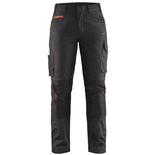 Pantalon De Travail Services Stretch Femme Noir/rouge Taille 42c