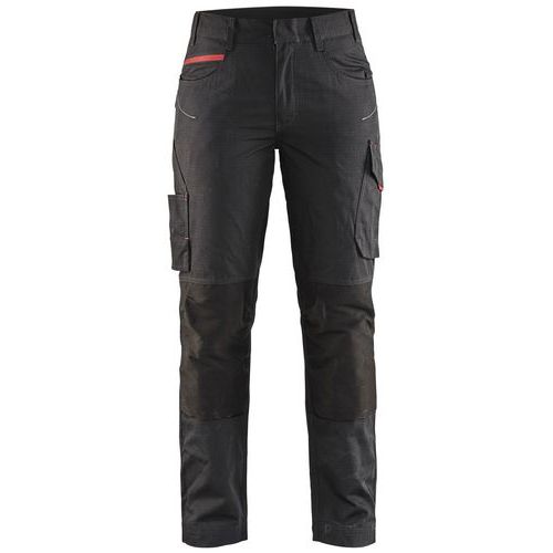 Pantalon De Travail Services Stretch Femme Noir/rouge Taille 44c