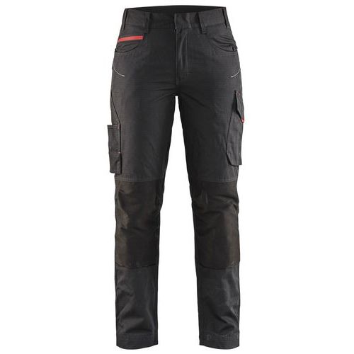 Pantalon De Travail Services Stretch Femme Noir/rouge Taille 46c